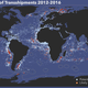 Likely (fisher to reefer) and potential (reefer to reefer) transshipments.